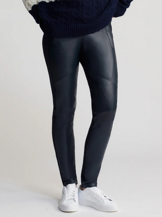 Raw by Raw Frankie Leather Jogger - British Navy