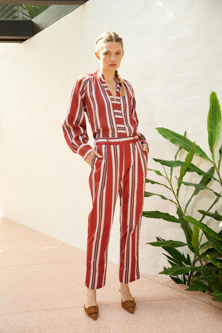 Chloe Sun Blouse - Red