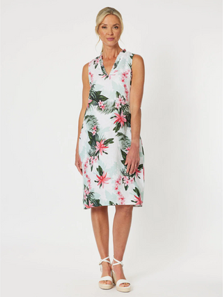 Paradise Print Dress - Tropical Print