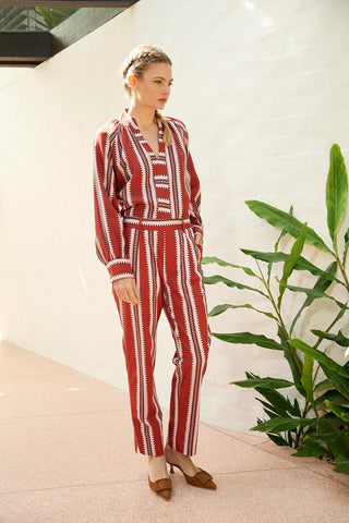 Chloe Sun Blouse - Red
