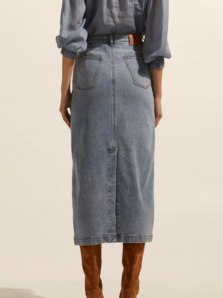 Amy Accord Skirt - Washed Denim