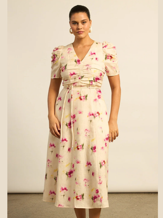 Glimmer Dress - Water Colour Bloom