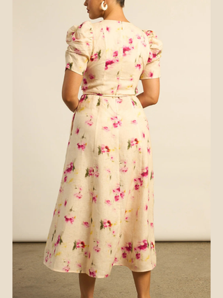 Glimmer Dress - Water Colour Bloom