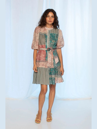 Holly Mini Dress - Paisley Mosiac