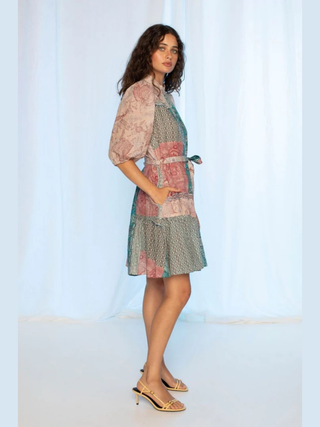 Holly Mini Dress - Paisley Mosiac