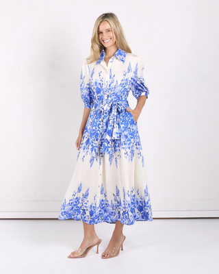 Hattie Dress - Blue Floral