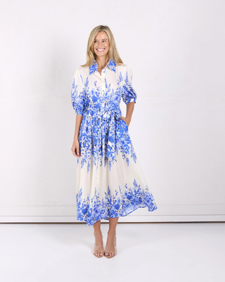 Hattie Dress - Blue Floral