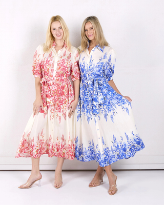 Hattie Dress - Blue Floral