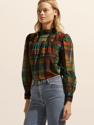 Felicity Faze Top - Kaleidoscope Check