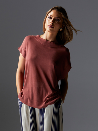 Junos Knit Top - Cinnamon