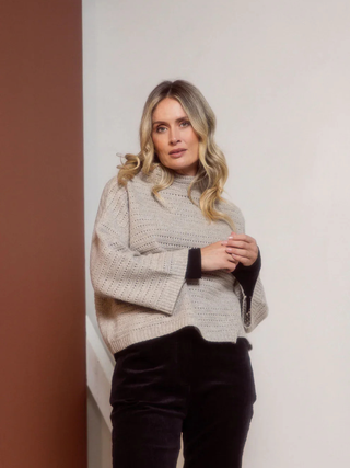 Pointelle Knit Top - Oat Marle