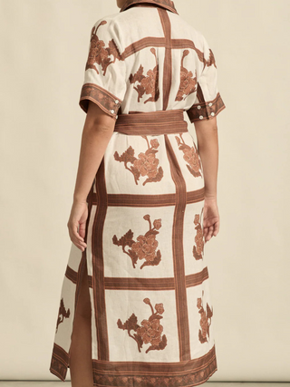 Globe/Roam Dress-Coffee Collage