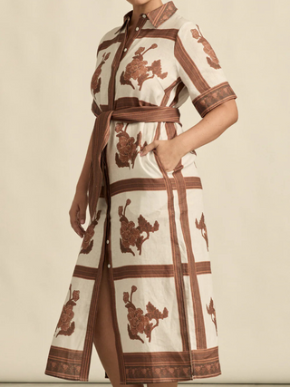 Globe/Roam Dress-Coffee Collage