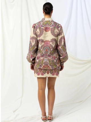 Giselle Blouse- Border Paisley