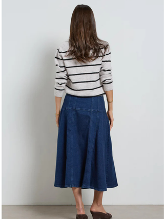 Gabby Flare Skirt - Indigo