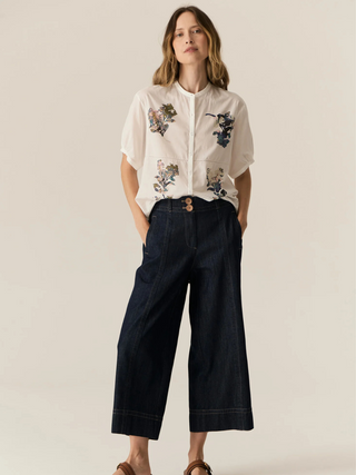 Carsen Crop Pant - Dark Denim