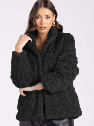 Teddy Coat Short - Black
