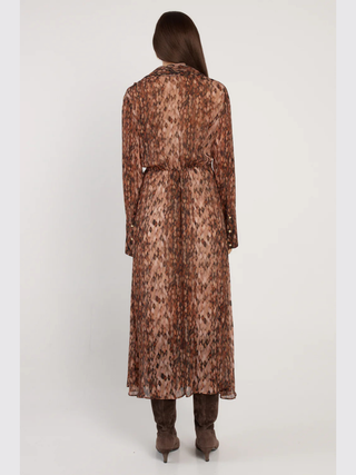 Isla Wrap Dress - Snake print