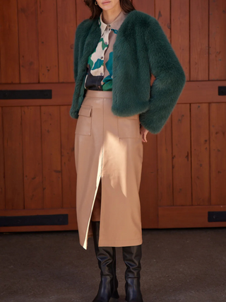 Glacier Faux Fur Jacket - Emerald