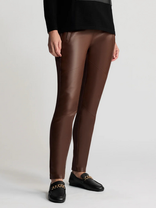 Raw by Raw Frankie Leather Jogger - Chestnut