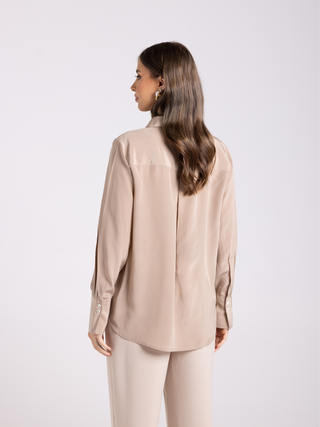 Silk Shirt - Almond