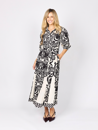 Hattie Dress - Black White