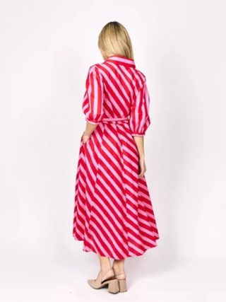 Anika Dress - Red Stripe