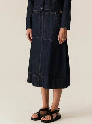Carsen Skirt - Dark Wash