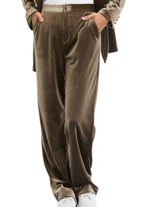 Jets Velvet Pants - Taupe