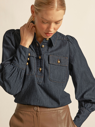 Resonate Top - Dark Denim