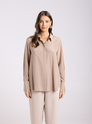 Silk Shirt - Almond