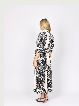 Hattie Dress - Black White