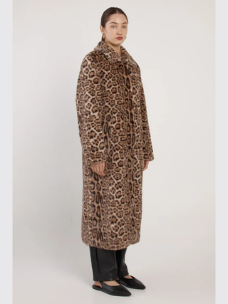 Amaya Faux Fur Coat - Animal Print