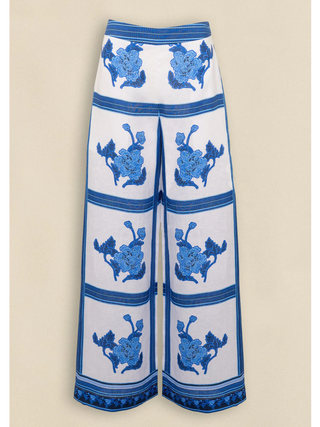 Gesture Pant-Azure Collage