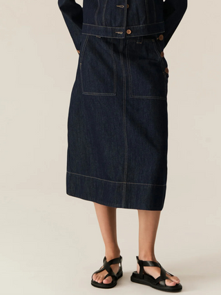 Carsen Skirt - Dark Wash
