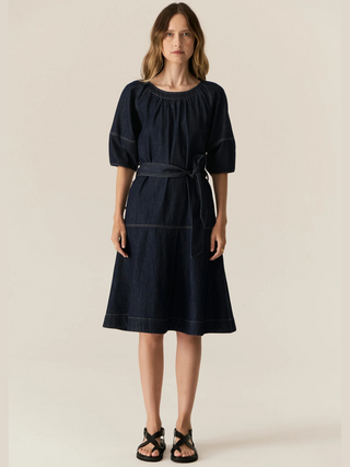 Carsen Dress - Dark Wash