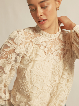 Glint Top - Ecru