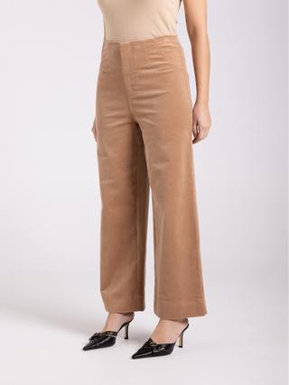 Cord Wide Leg Jean - Camel