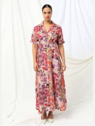 Cecilia Maxi Shirt Dress - Cedar Mirage