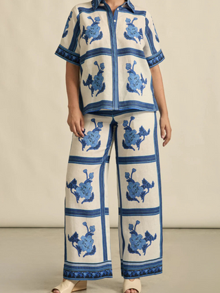 Gesture Pant-Azure Collage
