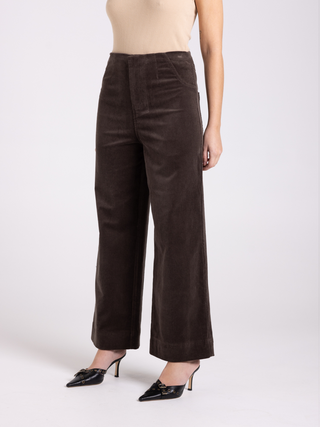 Cord Wide Leg Jean - Espresso