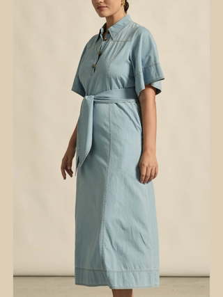 Cameo Dress-Light Chambray