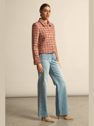 Plume Jacket - Berry Check