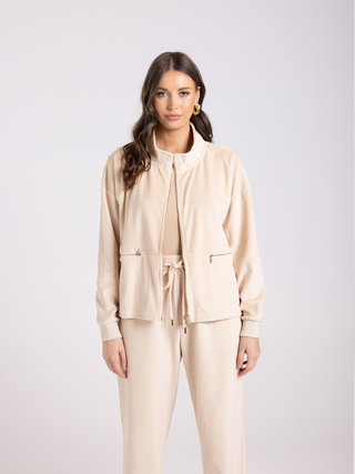 Velour Jacket - Almond