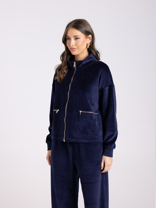 Velour Jacket - French Navy