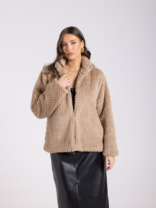 Teddy Coat Short - Oat