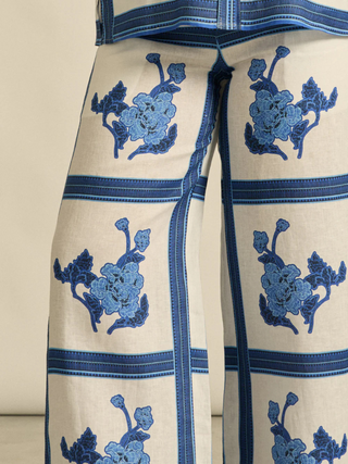 Gesture Pant-Azure Collage