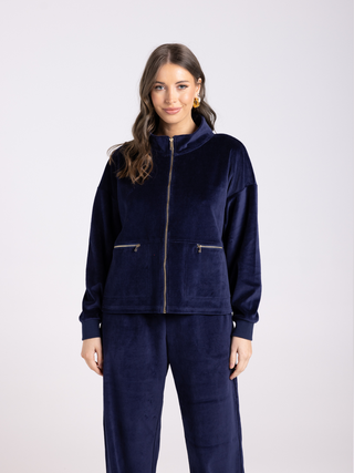 Velour Jacket - French Navy