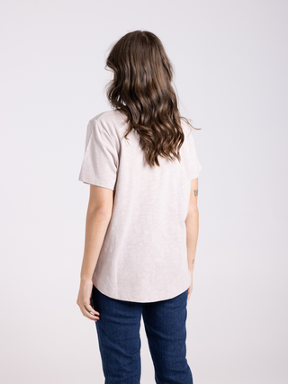 Logo Sequin Crew Tee - Biscot