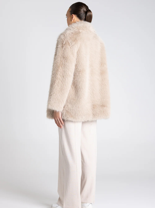 Faux Fur Coat - Oat